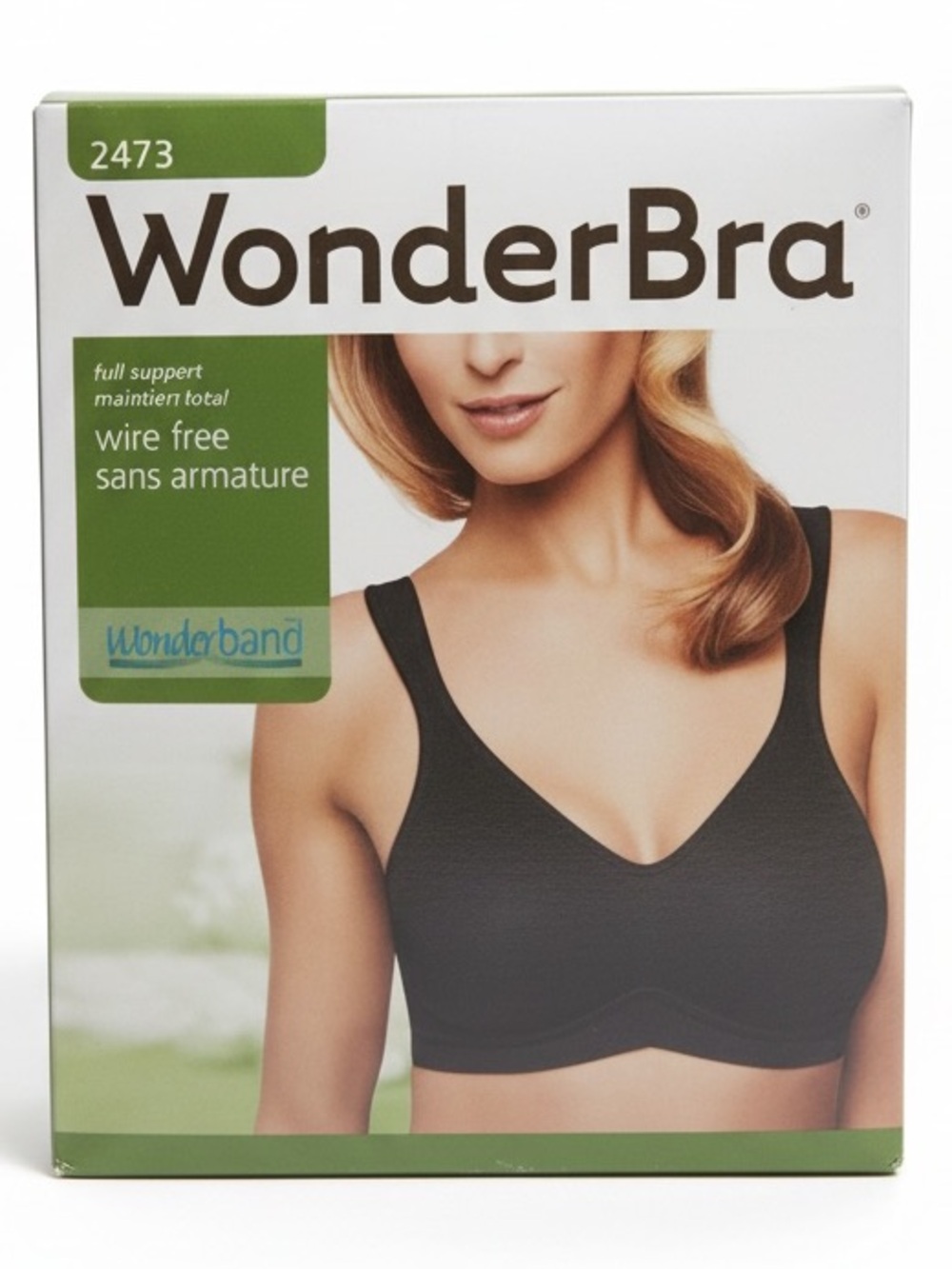 WonderBra NEW Wonderband Wirefree 38C Full Support Coverage Bra Black Lace Soft